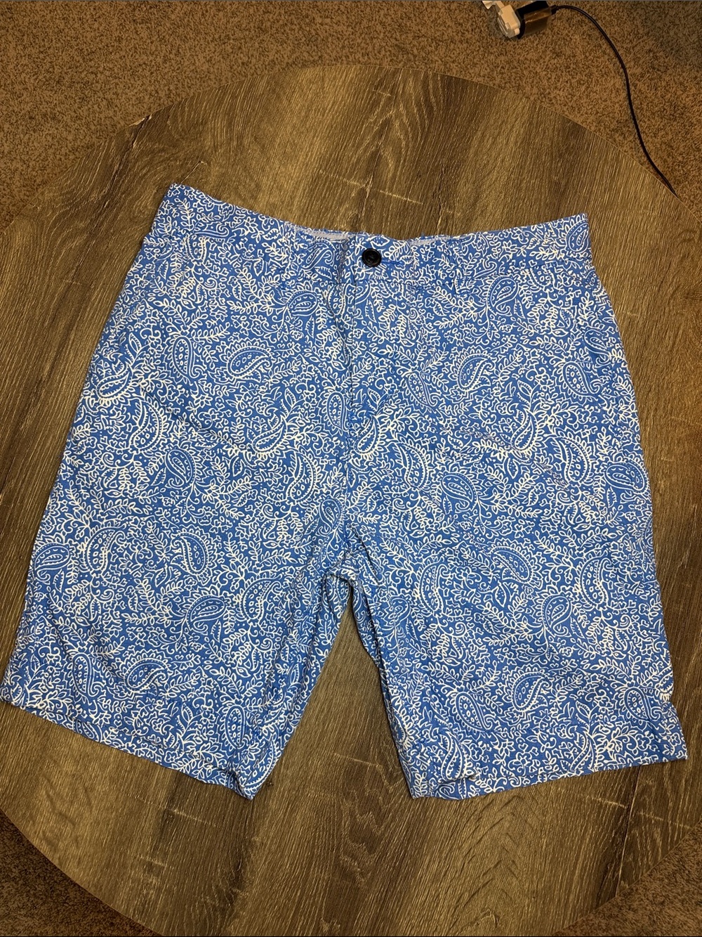 Tommy Hilfiger Blue Paisley Flat Front Shorts